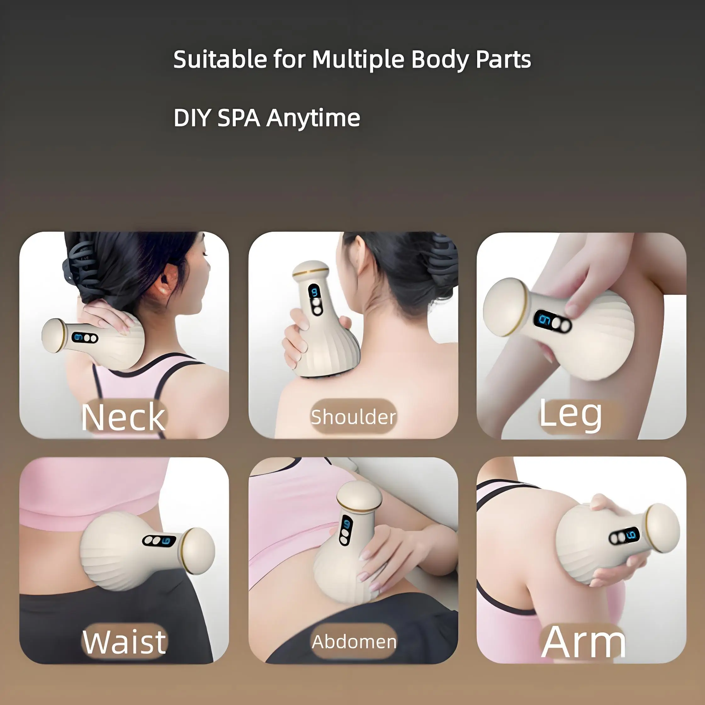 Wireless Vacuum Cupping Scraping Massager, Red Light Heating Therapy, Portable Body Gua Sha Device for Muscle Soreness Relief