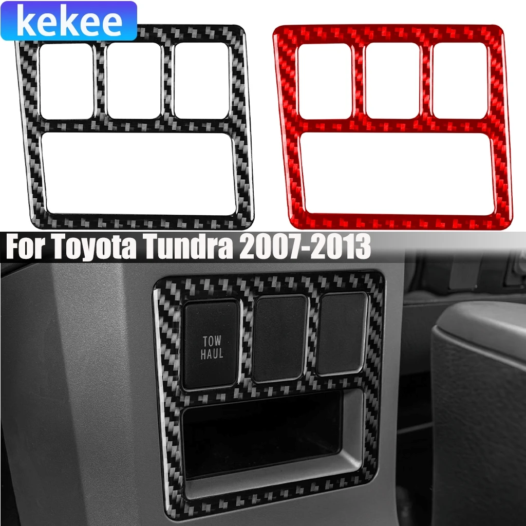 

Carbon Fiber Car Accessories Center Control Adjustment Modified Interior Trim Cover Soft Sticker For Toyota Tundra 2007-2013