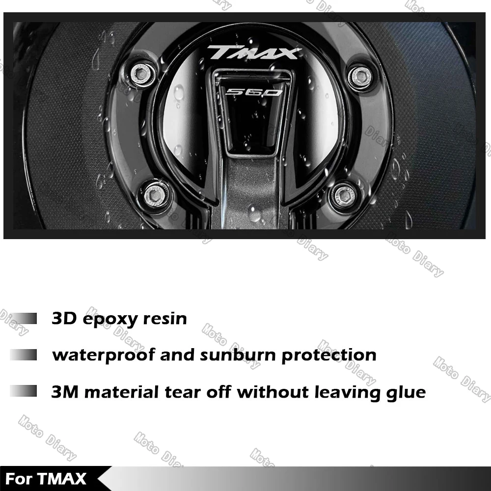 For Tmax 560 Fuel tank Cap Sticker 3D Oil Gas Cap Decal Protector Cover Decoration TMAX560 2022 2023