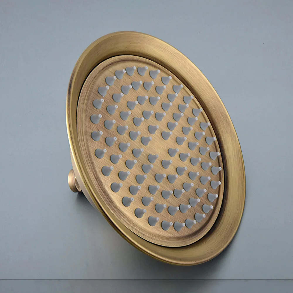 Imagem -04 - Antique Brass Rainfall Shower Heads Vintage Retro Banheiro Chuveiro Torneira Conjunto Substituir Acessórios Dsh239