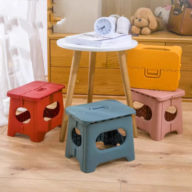 

Nordic Garden Step Stool Plastic Chairs Children Dining Small Living Room Commodes Foot Stool Bathroom Mueble Patio Furniture