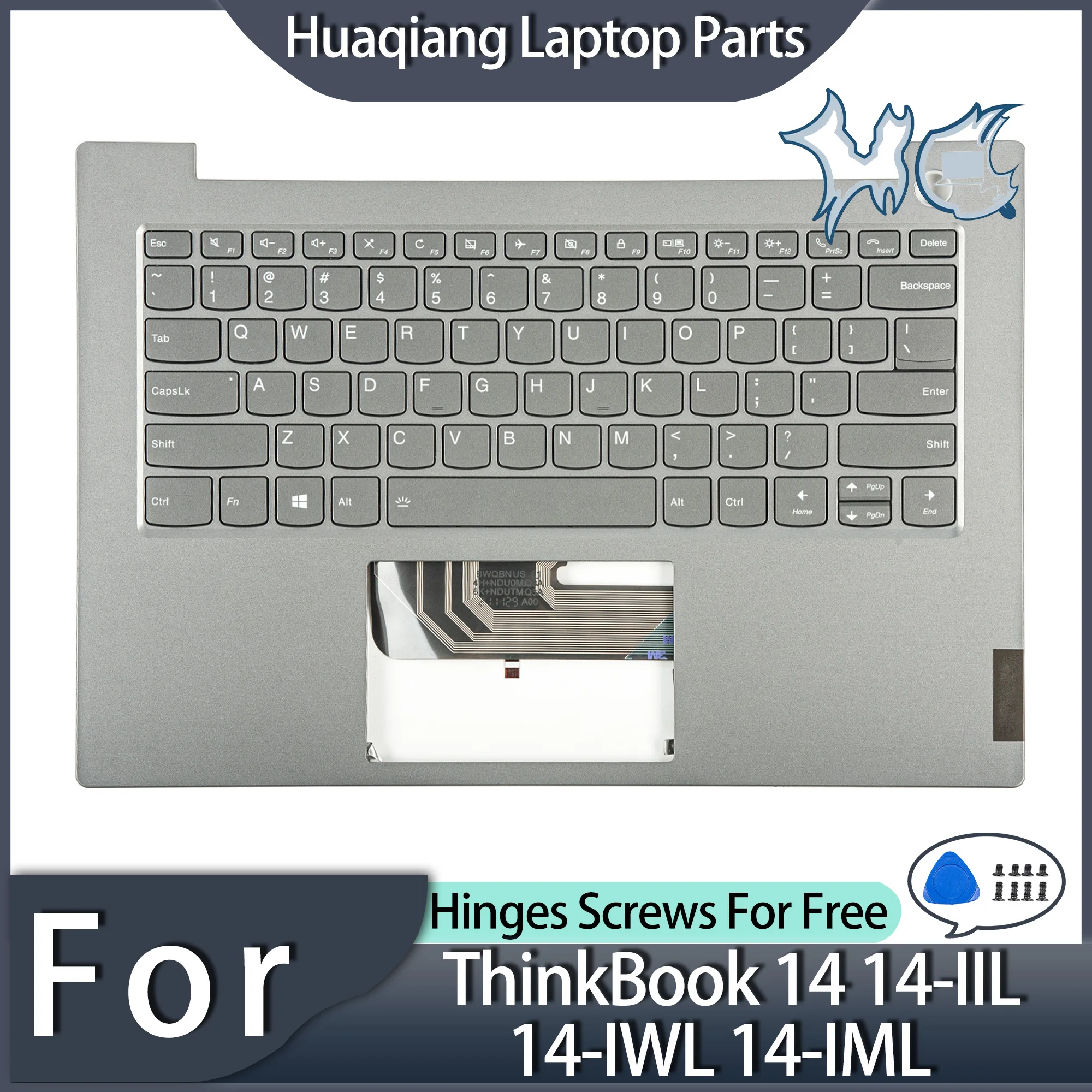 

New Laptop Covers US For Lenovo Thinkbook 14 IML 14 IIL 14 IWL English Keyboard Silver gray ribbon backlit version