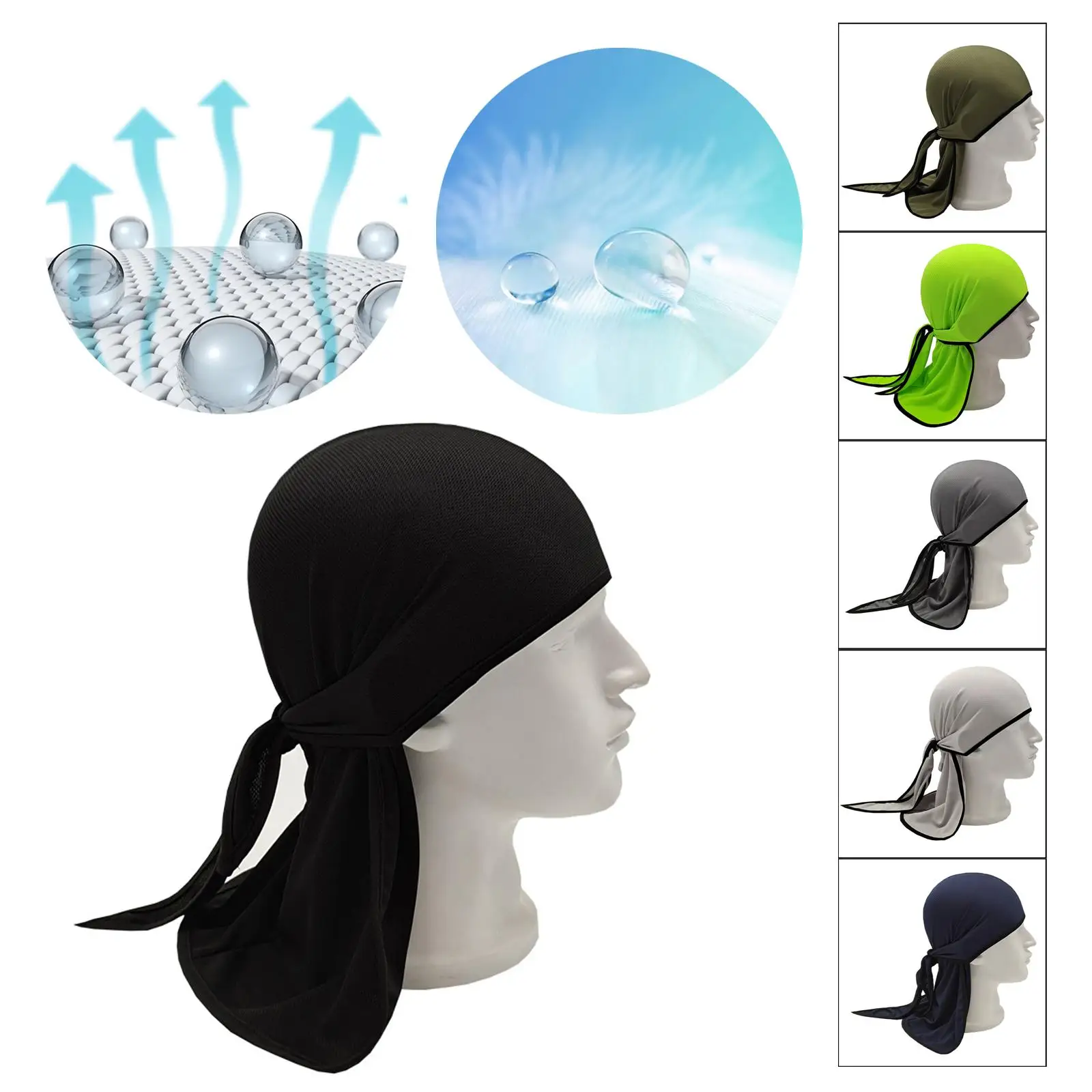 

Head Wrap Hat Long Tail for Jogging Chemotherapy Patients Decoration