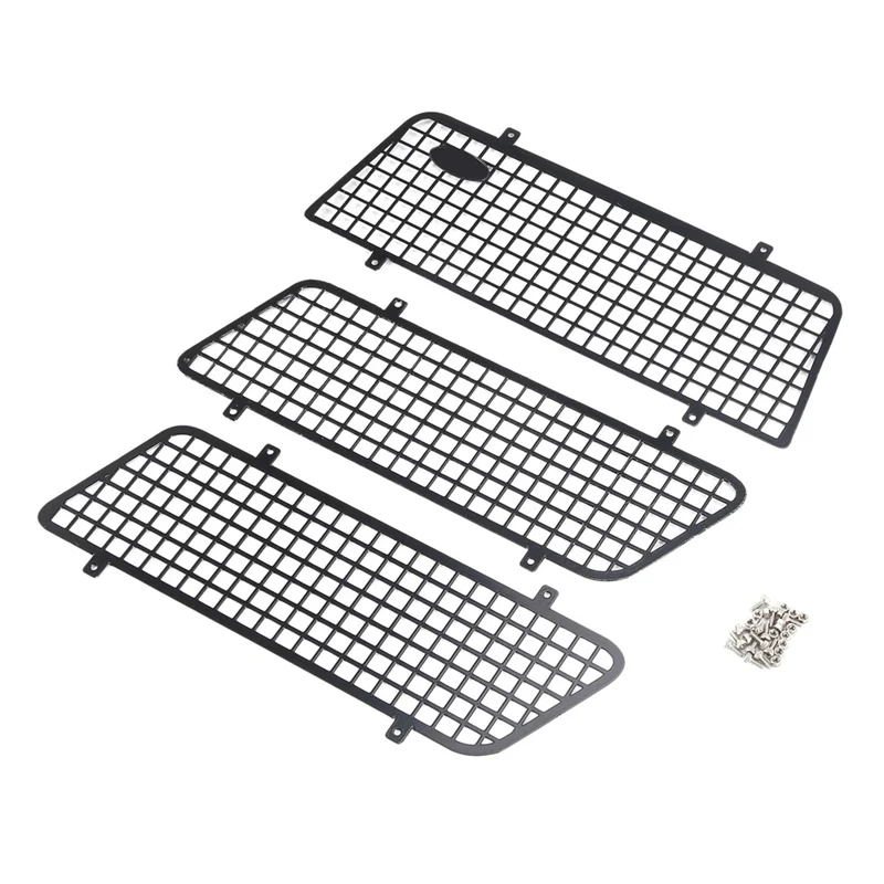 3Pcs Metal Window Mesh Protective Net Decoration for Traxxas TRX4 Bronco 82046-4 1/10 RC Crawler Car Upgrade Parts