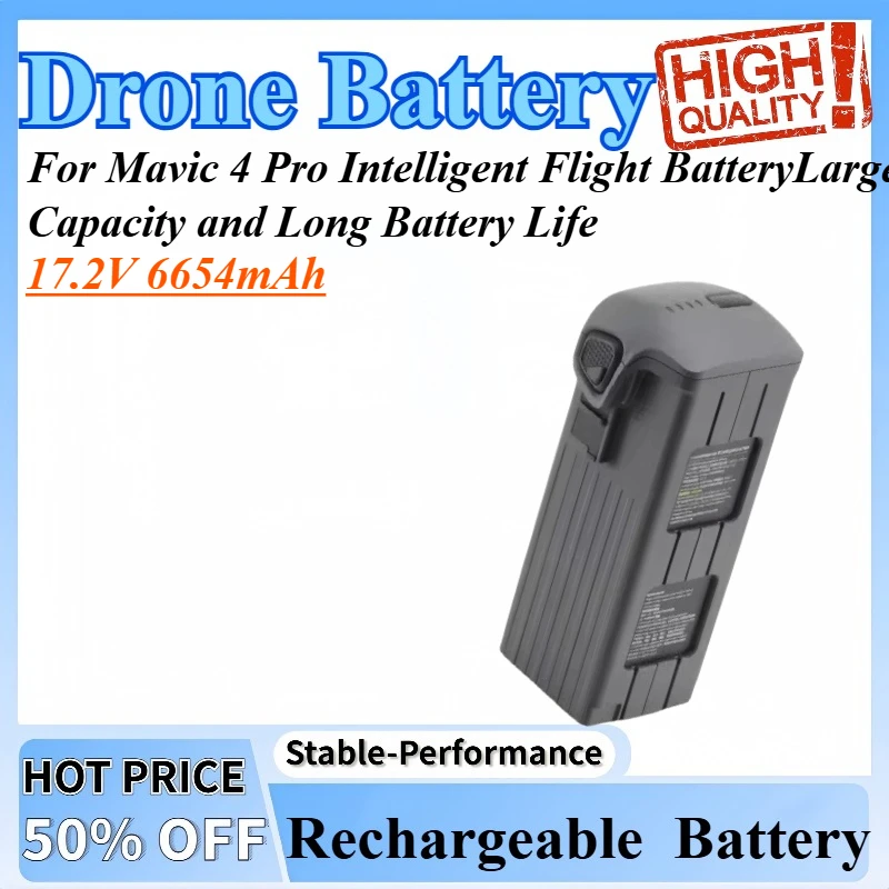 

17.2V 6654mAh Drone Battery Compatible with The Mavic 4 Pro Intelligent Flight BatteryLarge Capacity and Long Battery Life