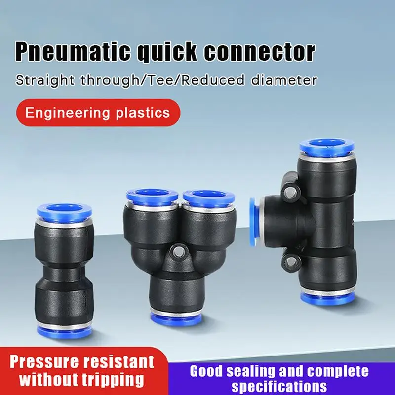 10PCS PK PZA PY Pneumatic Fittings 8mm 12mm Air Quick Connectors for Workshop Assembly Line