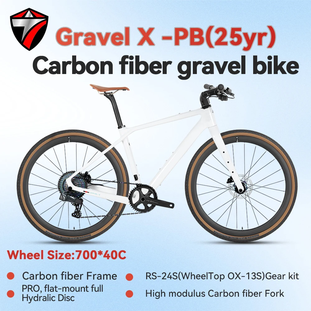 

TWITTER Gravel X Carbon Fiber Bike RS24S Hydraulic Disc Brakes EDS OX 13Speed Off-Road Adventure Bicycle велосипеды
