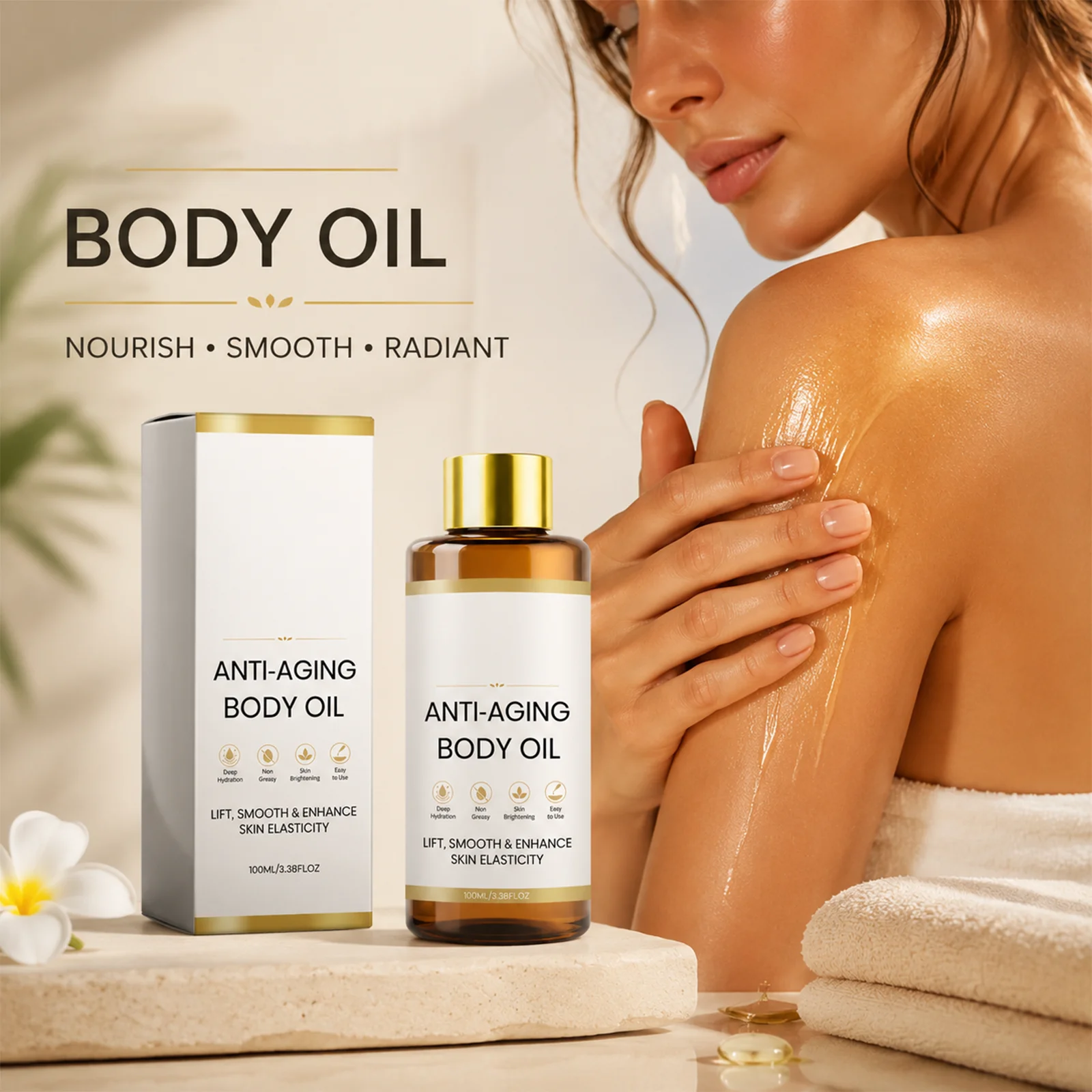 Body Care Oil Hydrating Body Oil Natural Lightweight Body Moisturizer Nourishing Body Treatment Bottle For Women Daily Skin Care