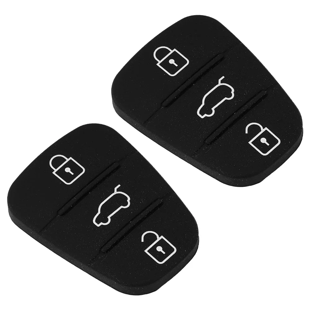 1 Pair For Hyundai I10 I20 I30 For KIA CEE\'D CAR 2012 Car Remote Car 3 Buttons Key Fobs Case Rubber Shell Black Accessories