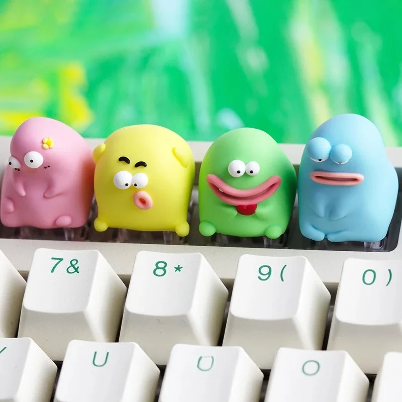 

Ugly Doll Custom Keycaps for Mechanical Keyboard Caps Abstract Cute Artisan Keycap DIY ESC Key 1U Resin Key Caps PC Gamer Gifts