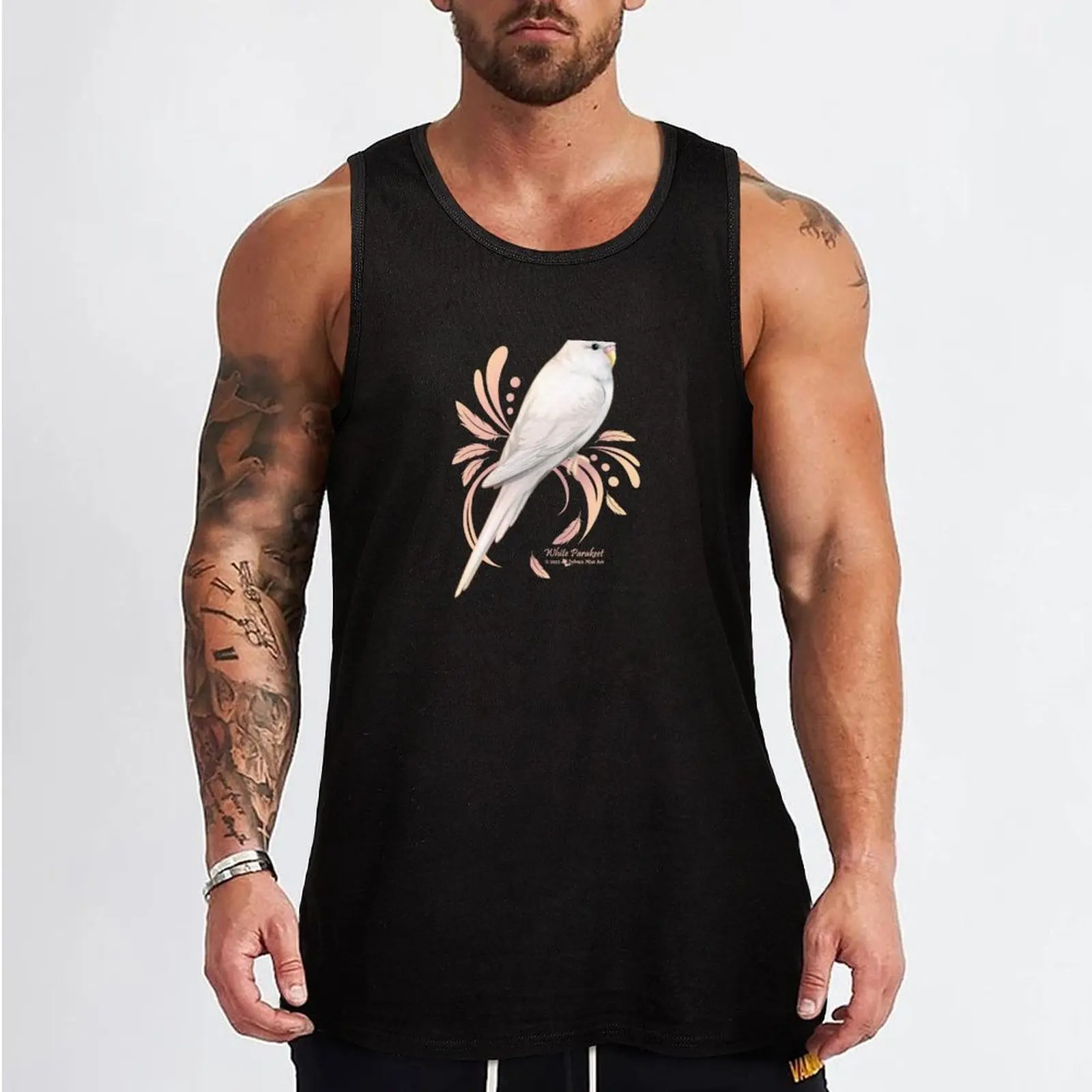 White Parakeet Tank Top Men's sports t-shirt Clothing