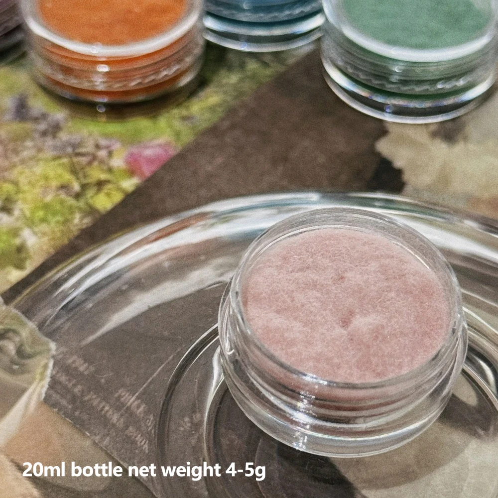 Candy Color Flocking Velvet Powder INS Wool Fuzzy Powder Anti-Sticky Cover Powder For Manicure Cat Paw Resin Fake Food DIY