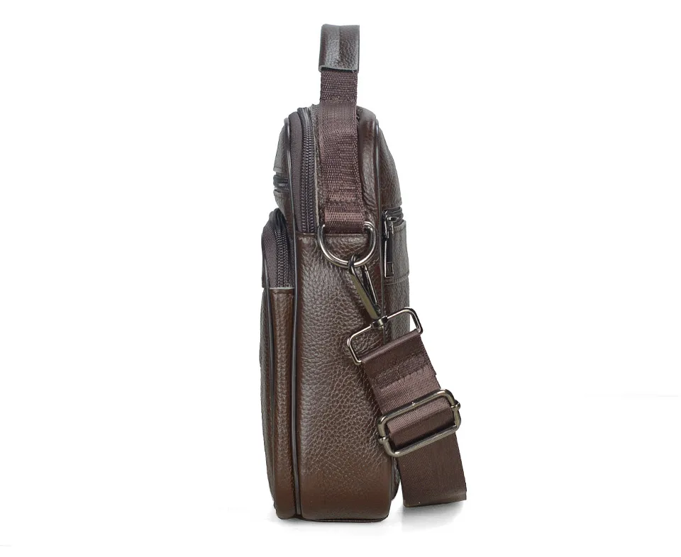 Neuankömmling Männer Umhängetasche Herren Echt leder Umhängetasche Junge Kaffee mittelgroße Handtaschen Tasche natürliche Haut Männer Aktentasche – Detail 15