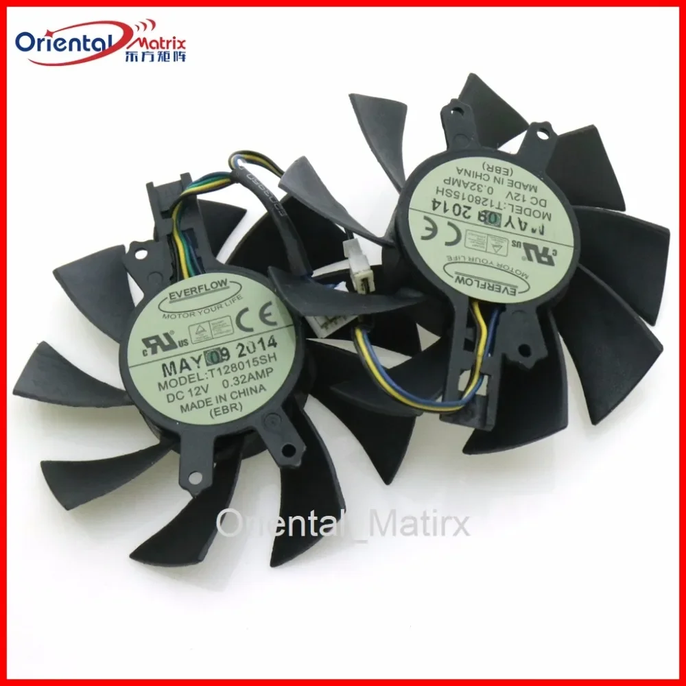 New T128015SH 75mm 49*46*17mm 0.32AMP 4Pin GPU Fan For Galaxy GTX1060 gtx960 GTX950 Graphics Video Card VGA Cooling Fan