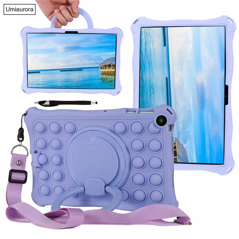 Caso Tablet para Huawei MatePad SE, Kid Bolha Suporte De Punho De Silicone, Capa De Alça De Ombro, AGS5-L09, AGS5-W09, 10.4 ", 2022