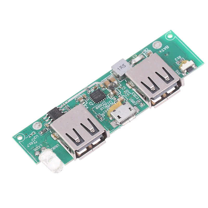 Dual USB 5V Mobile Power Motherboard, EDP2339 Controle Principal, Telefone Power Bank Circuit Board com Luz LED, DIY Acessórios