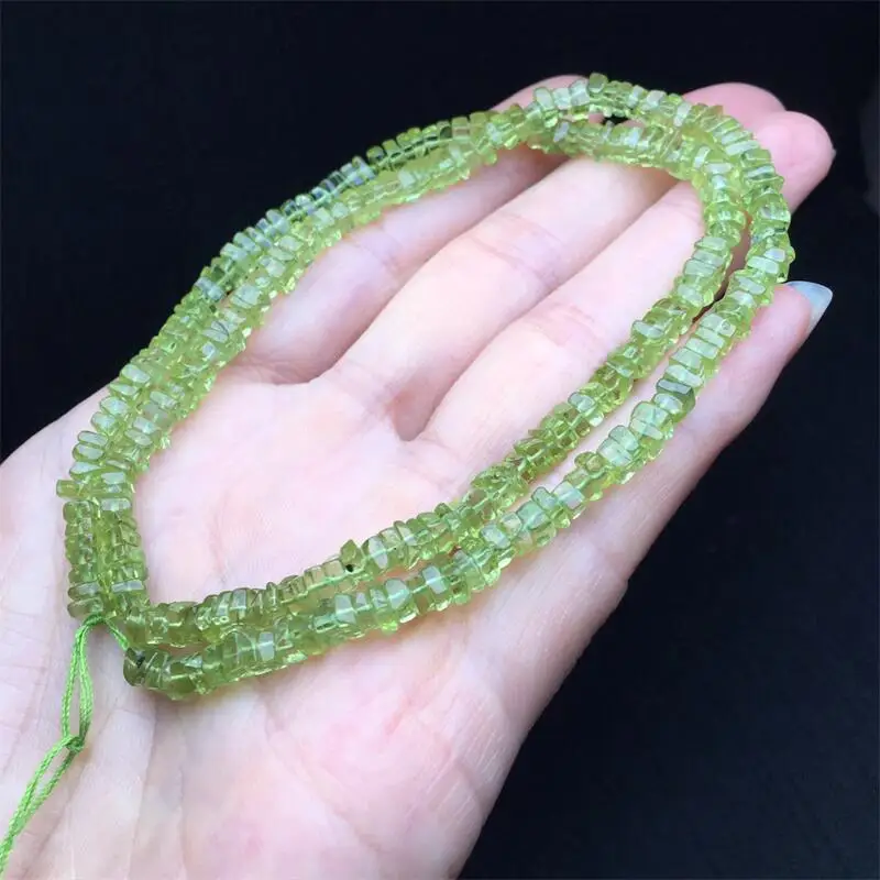 4.3MM Natural Peridot Collarbone Necklace Reiki Healing Fengshui Stone Fashion Jewelry For Women Holiday Gift 1PCS