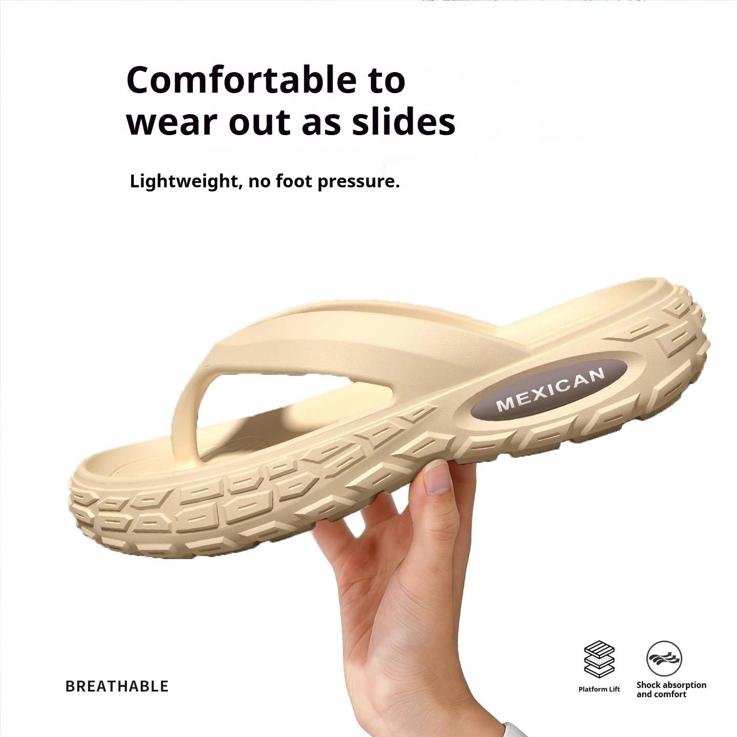 Men's Outdoor Sports Sandals, Lightweight Non-Slip And Wear-Resistant Flip-Flops, Suitable For Both Men And Women