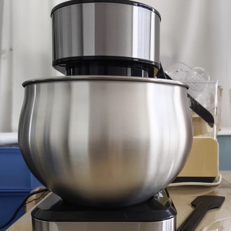 BABEJING 1200W Stainless Steel Desktop Egg Beater Small Flour Mixer Commercial Dough Forming Machine for Kitchen Use