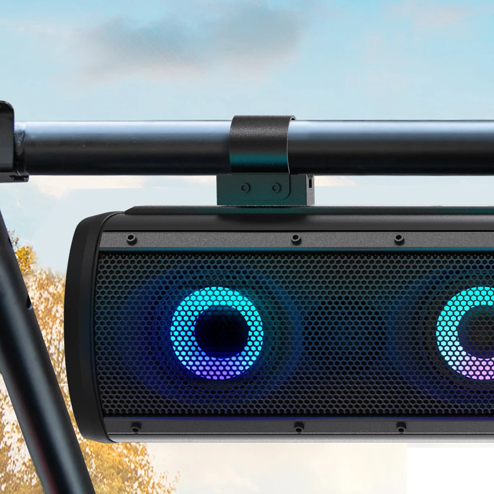 Gsou แถบเสียงรถจักรยานยนต์ RGB ขยายลําโพงสําหรับรถจักรยานยนต์ UTV ATV Marine Ect