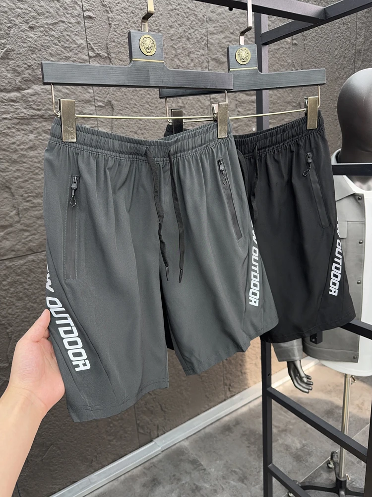 

Мужские повседневные спортивные дышащие удобные прямые брюки Qui Dry Glued Summer Faion со светоотражающим принтом и буквенным принтом