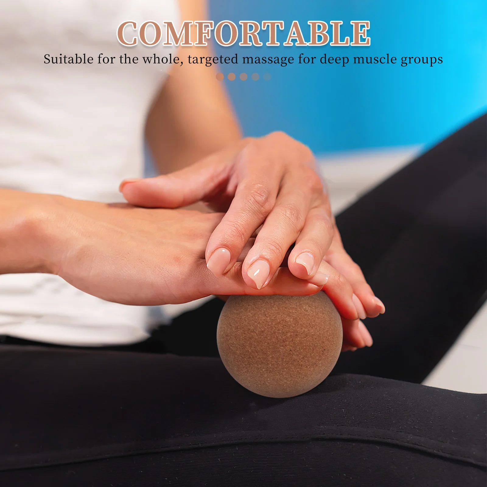 

4 шт. пробковые массажные шарики, терапевтический ролик для ног, спины, ног, рук, йоги, восстановления, портативная триггерная точка физиотерапии