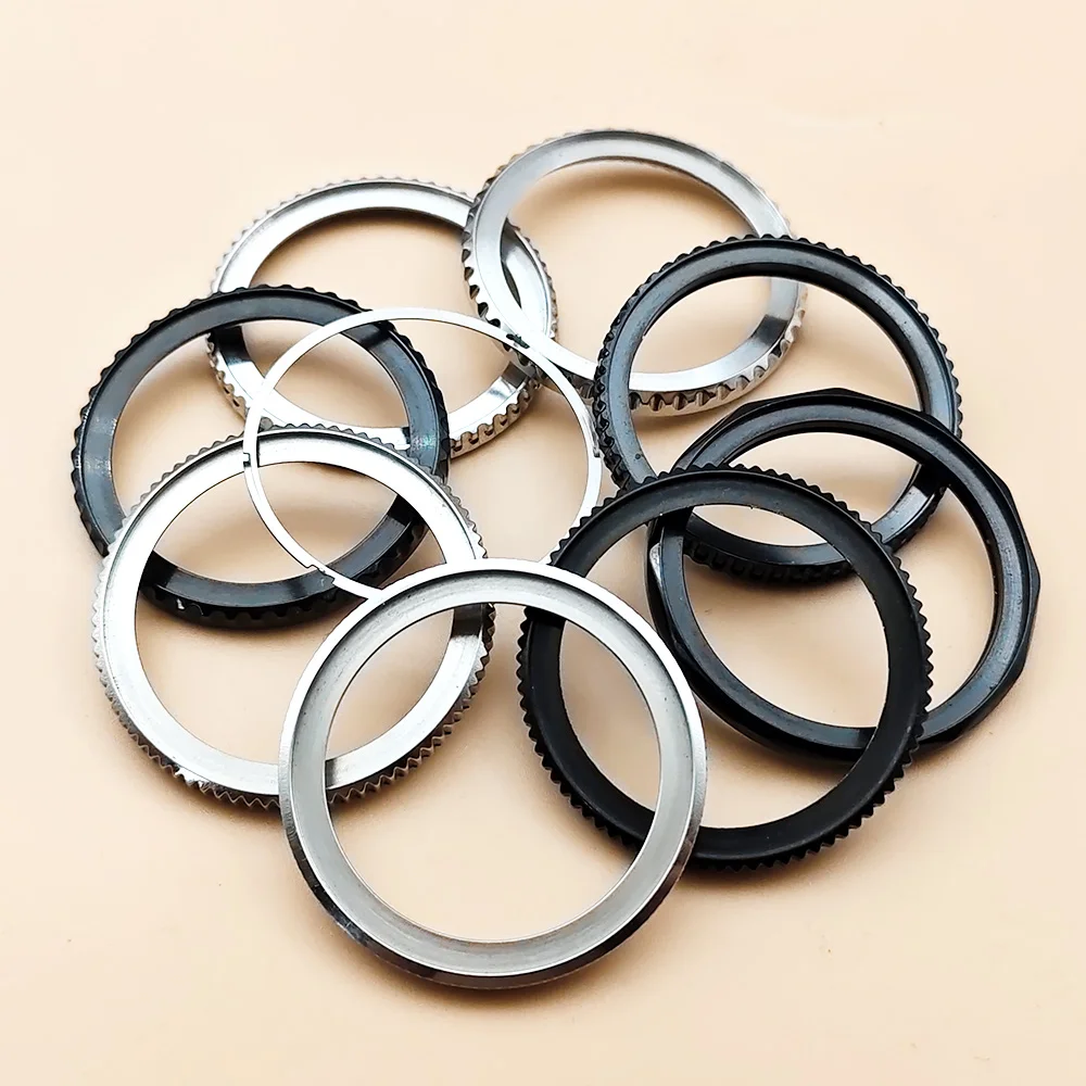 Bisel de reloj SKX007 personalizado y clic de resorte de bisel de acero apto para caja de reloj SKX007 SKX009 SRPD para anillo de inserción de bisel de 38mm