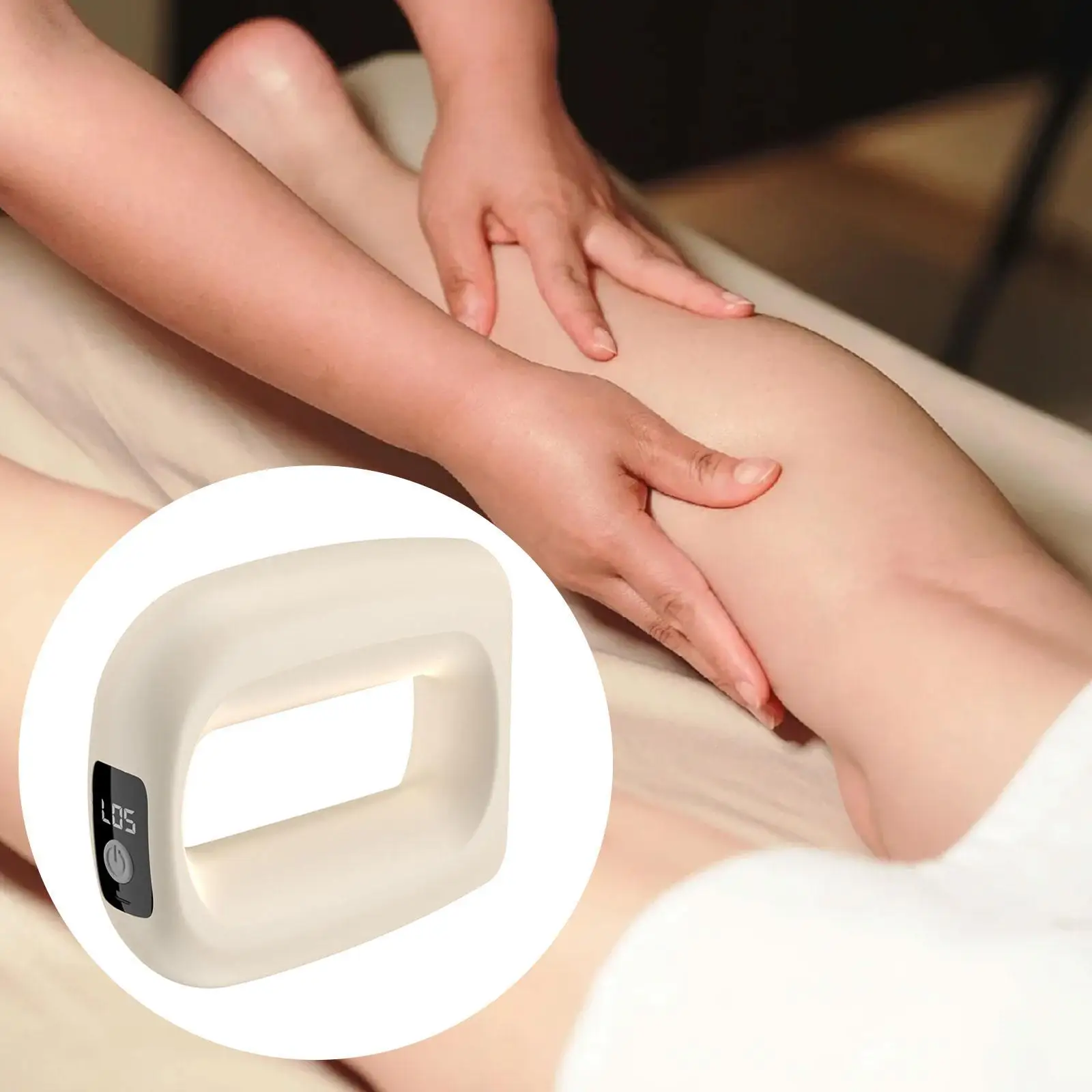 Electric Massage Ring Easy Grip Handle Gifts Compact Multifunctional Deep Tissue Massage for Enthusiasts Adults Fitness Home Gym