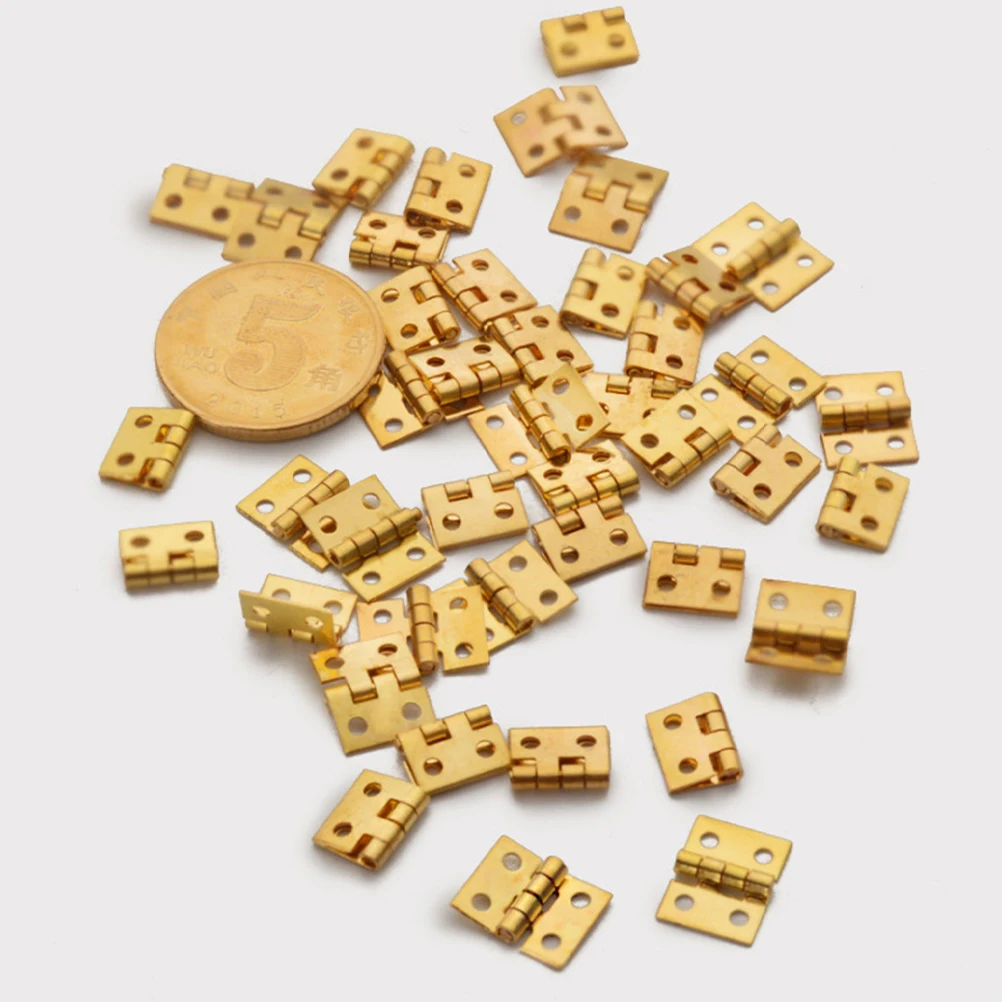 

30 pcs Mini Hinges Tiny Hinges for Craft Projects Micro Small Wood Box Copper Retro Corrosion Resistant Durable Hardware