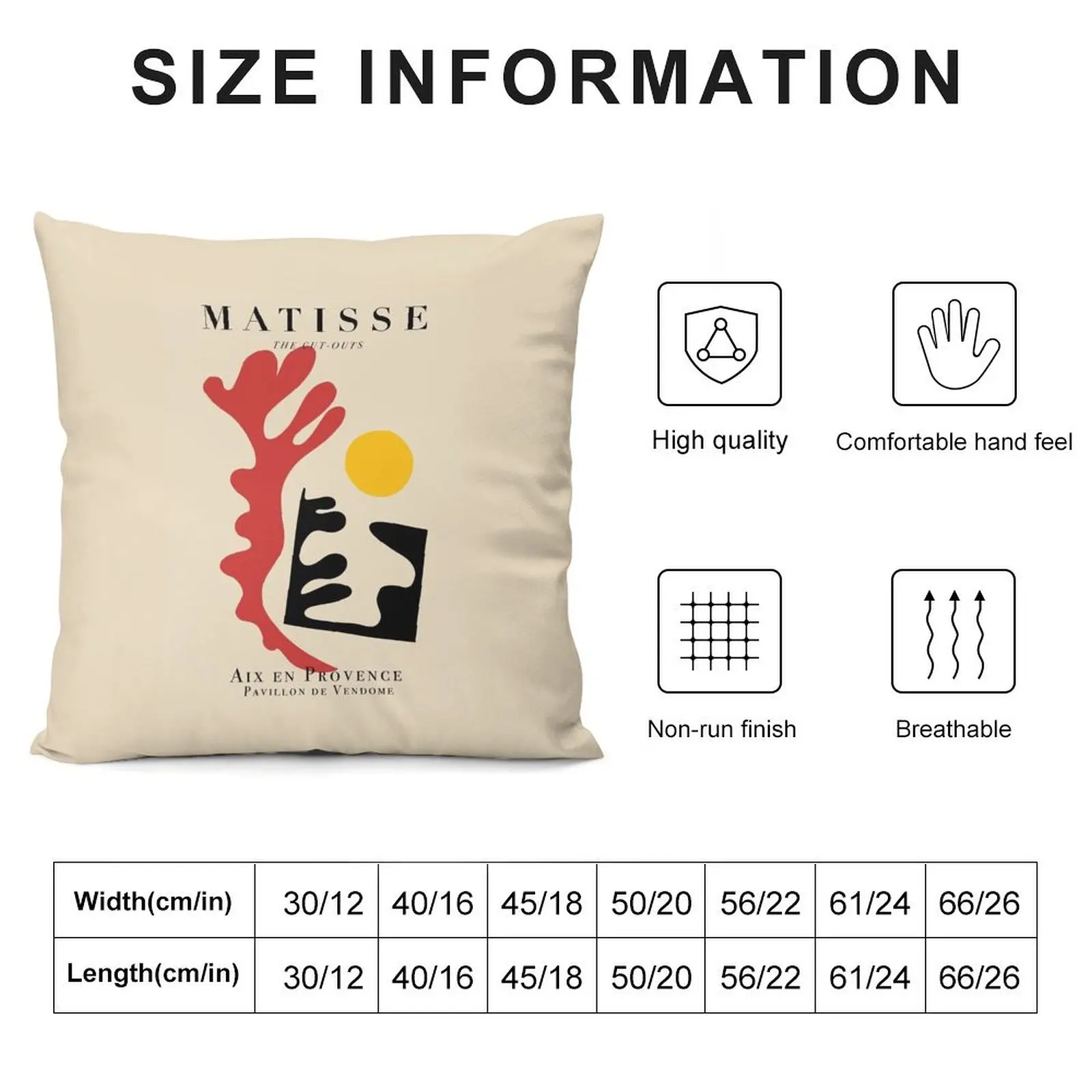 Matisse: The Cut-Outs Throw Pillow Cushions Cover Pillow Cases Decorative Couch Pillows Decorative Sofa Cushion pillow