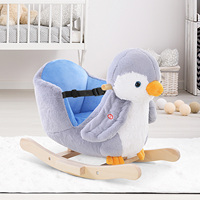 HOMCOM baby rocking horse + 18 months penguin shape 60x33x50cm Gray
