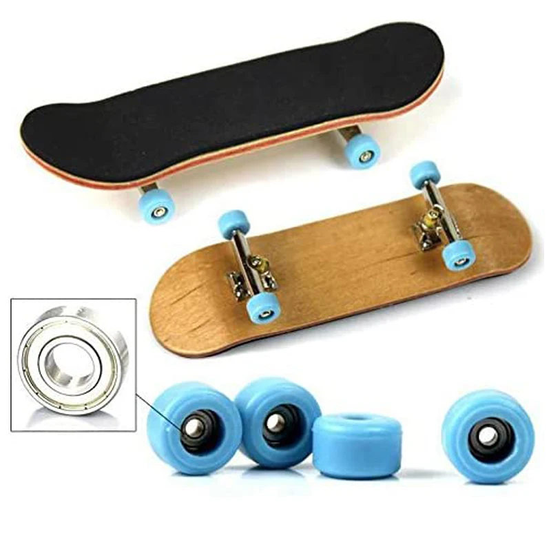 Professional Mini Maple Wooden Finger Skateboard Wheels with Bearings Cool Stuff for Adults Teens Boys Novelty Hobbies Gifts - view 3