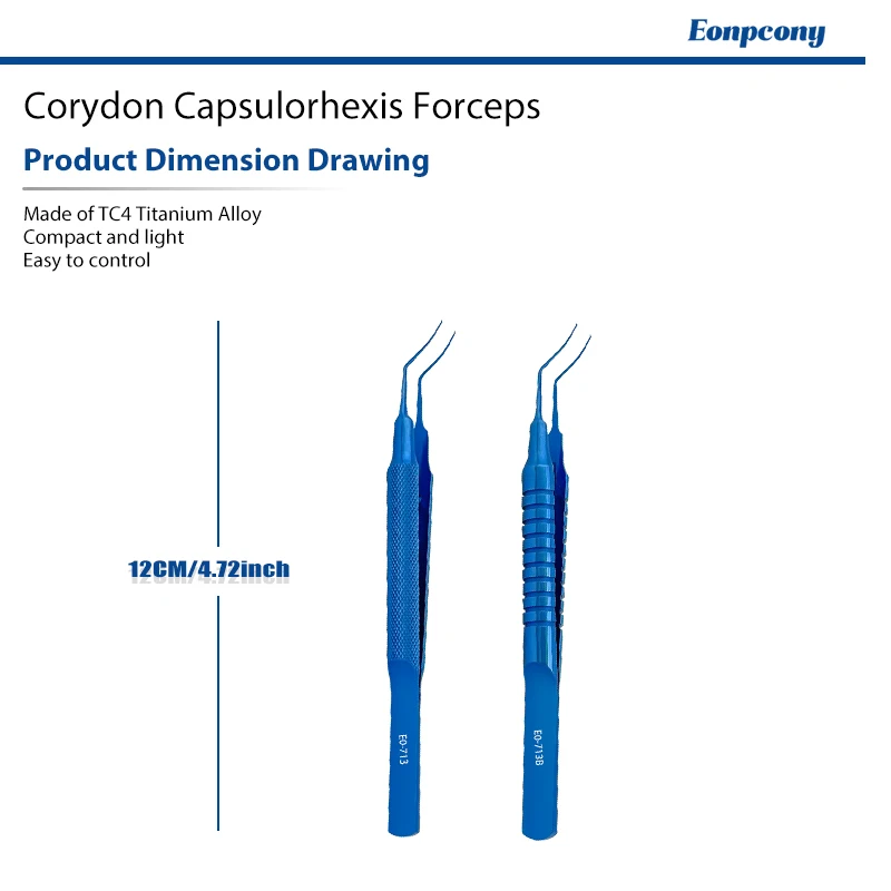 Corydon Capsulorhexis Forceps Titanium Alloy Precision Ophthalmic Forceps Micro Tweezers Reusable Autoclavable Eye Surgical Inst