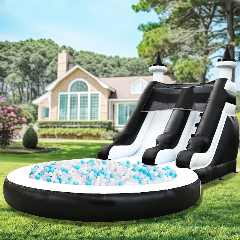 24 Ft Large-Scale Playground Equipment Of Children Outdoor Slide Playground Soft Play Equipment Amusement Park Rental Business Xxl Bouncy Castle Family Yard Inflatable Games