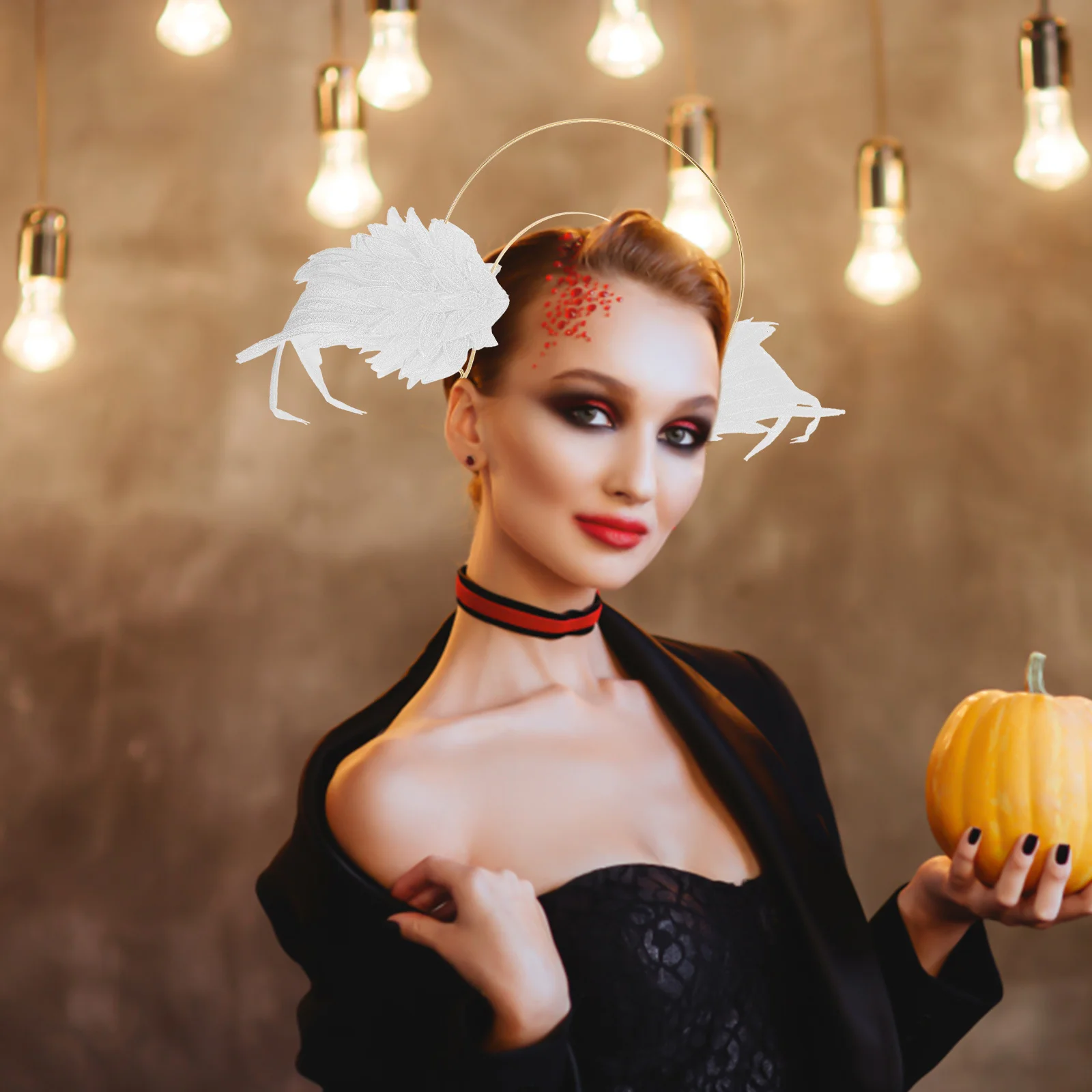 

Headb Goddess Headpiece Gothic Accessories Wings Headb s Halloween Decoration Angel Hair White Color cosplay gothic hair