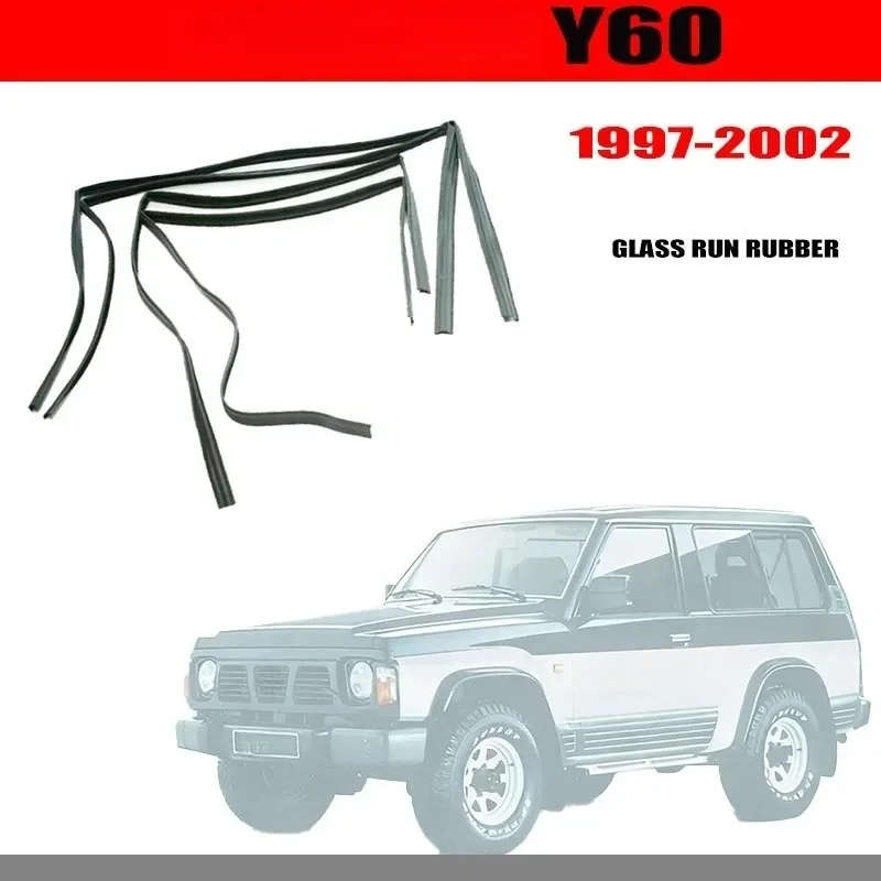 Suitable for Nissan Patrol Y60 Glass Run Rubber Window Lifting Channel Sealing Strip Safari Y60 Glass Mud Channel Rubber Strip