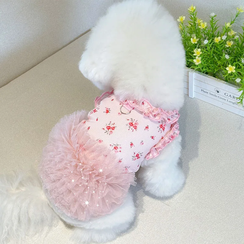 Vestido floral de verano para perros pequeños – Tutú Chihuahua - imagen 5