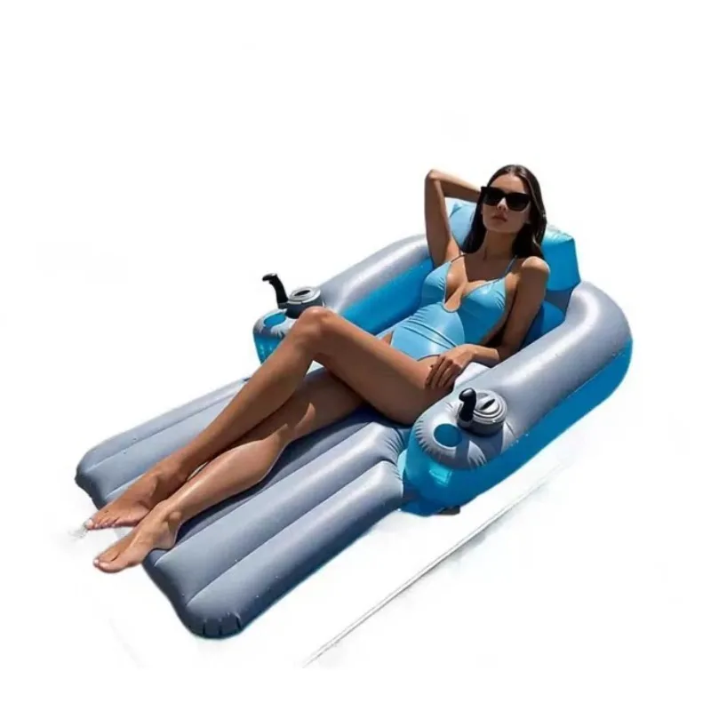 Floating electric inflatable floating row Adult backrest recliner 360 degree propeller motor floating row