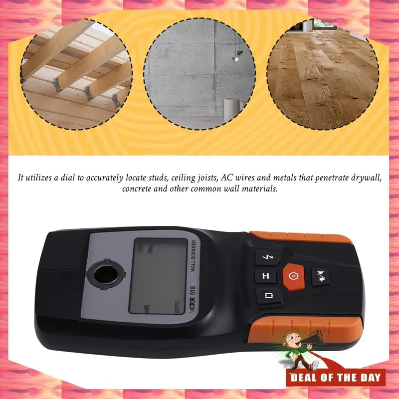 24-Hour Delivery VICTOR Handheld Wall Scanning Detector Wall Wire Detector For Detecting Timber Cables Walls For Magnetic Metal