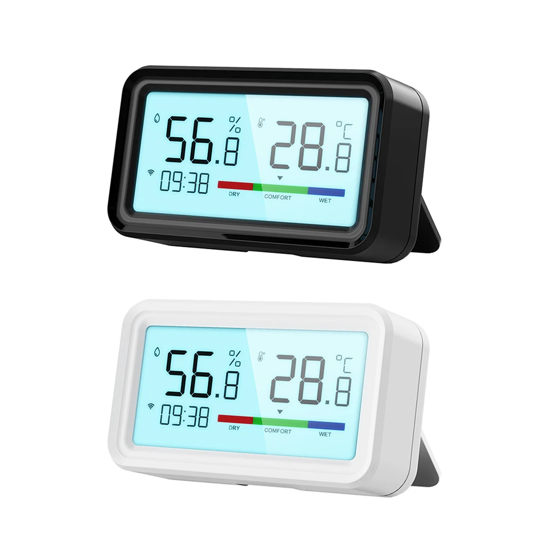 Tuya Smart WiFi Temperature Humidity Meter LCD Digital Thermometer Hygrometer Sensor Gauge Home Indoor Weather Station