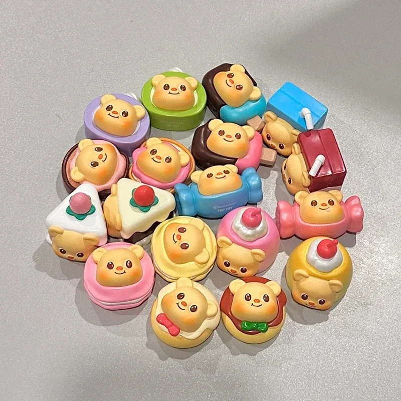 Butter Bear Mini Afternoon Tea Series Blind Bag Magnetic Cute Refrigerator Sticker Mystery Box Ornament Toy Girl Surprise Gifts