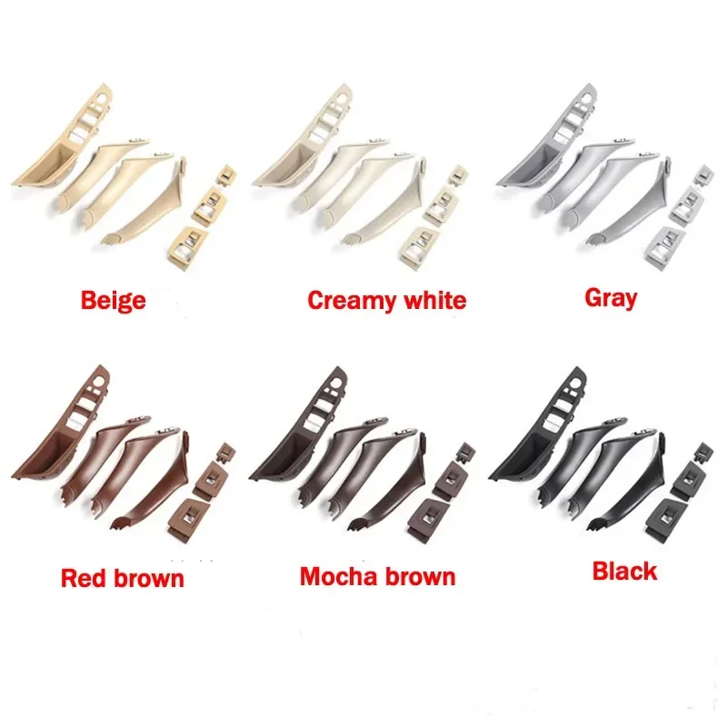 6 optional color ABS+PC material durable plastic part of interior door handles for BMW 5 series F10 Left hand driving