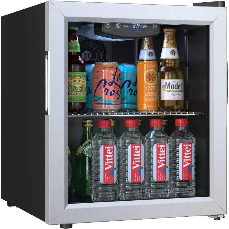 

18 Inch Wide 52 Can Capacity Extreme Cool Beverage Center Beverage Refrigerator - Stainless Steel