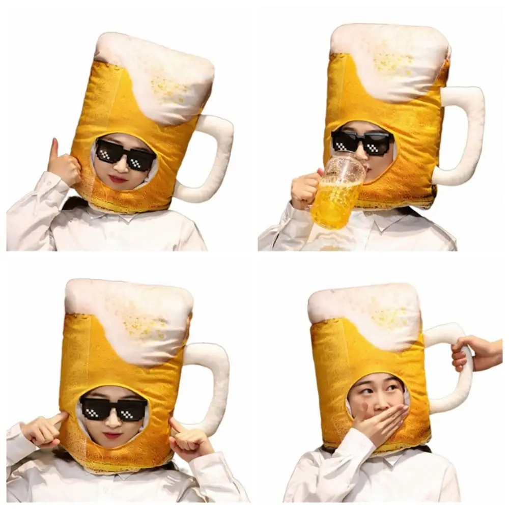

Креативная забавная пивная шляпа, мягкий реквизит для фотосессий, милая пивная шляпа, необычная пивная кепка для вечеринок