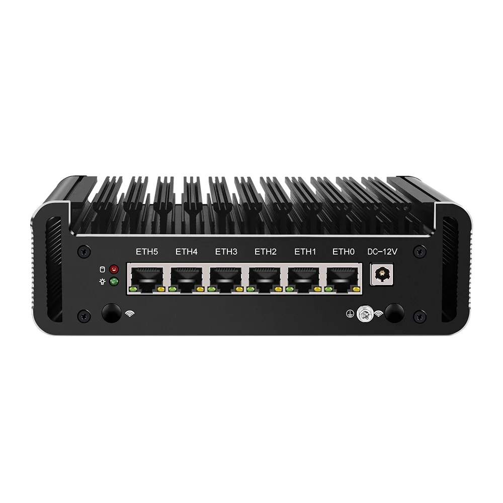 팬리스 미니 PC 라우터, 12 세대 방화벽 라우터, Elkhart Lake Celeron J6413 J6412, 6x 인텔 i226-V, 2500Mbps, Nics, OPNsense Proxmox