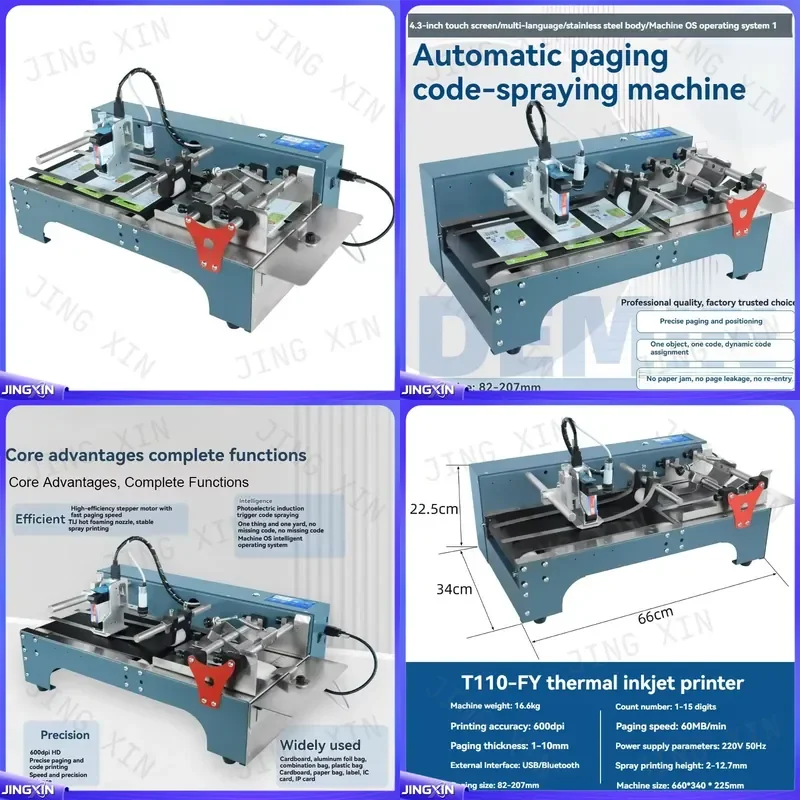 Custom for Fully Automatic Desktop Conveyor Inkjet Printer Production Date Marking Small Portable Coding Machine Industrial