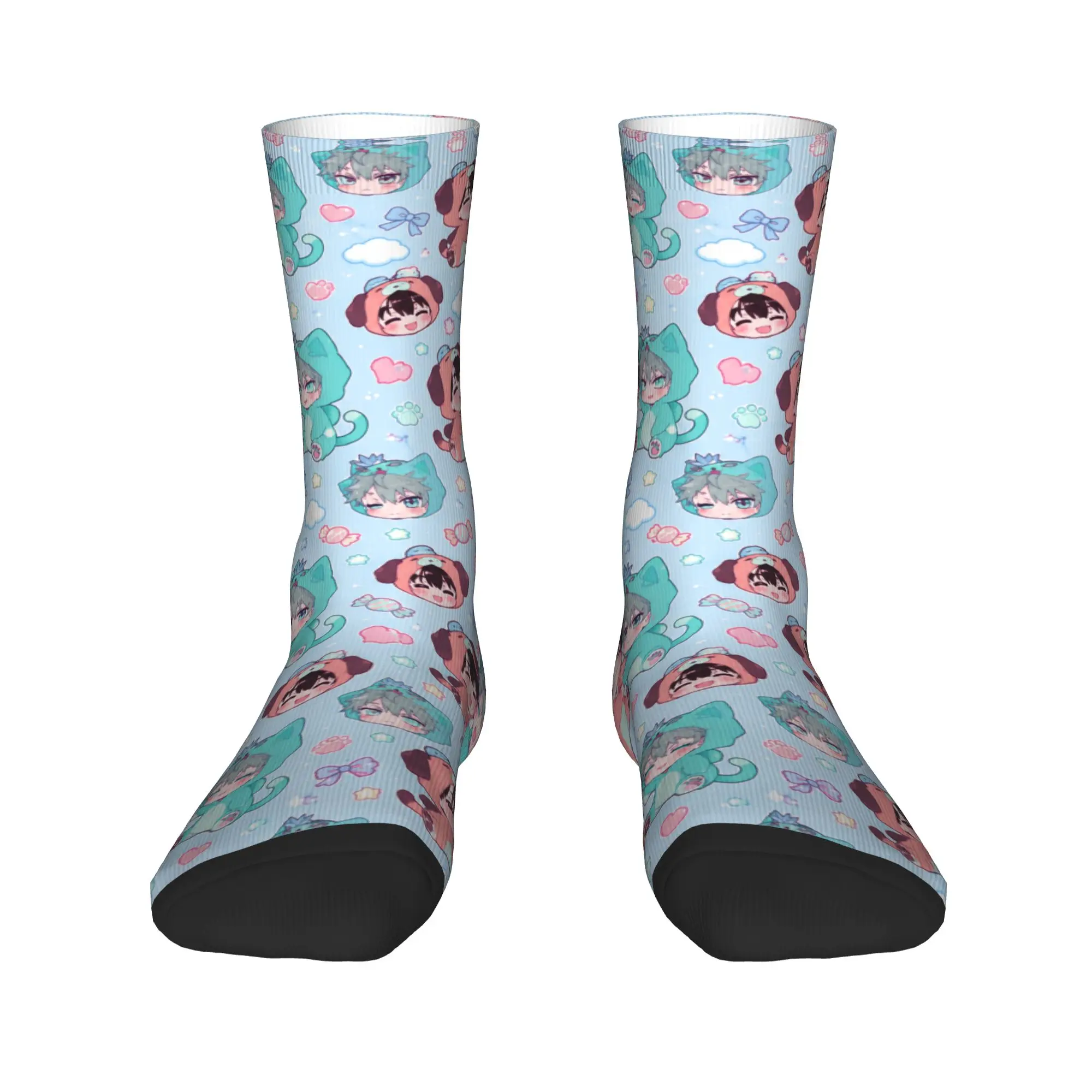 Alien Stage Chibi Socks  Anti-Slip Stockings Men Soft Cycling Socks Winter Funny Graphic Socks