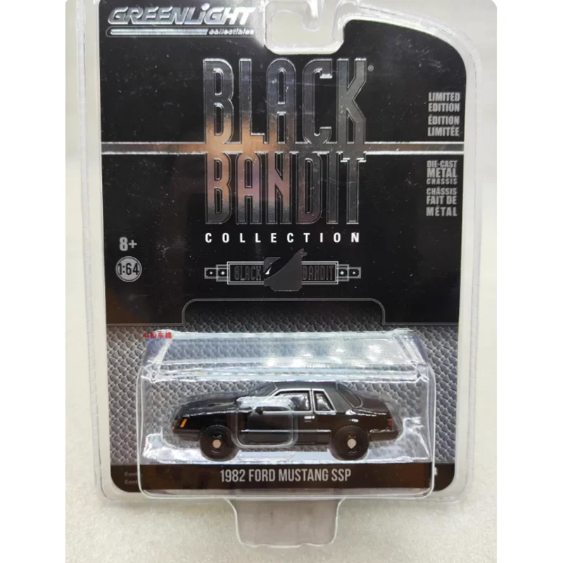 

GreenLight сплав, масштаб 1:64, 1982, FORD MUSTANG SSP, модель автомобиля, орнамент, сувенир, коллекция, подарок для хобби