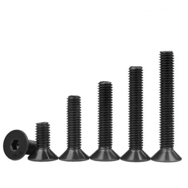 1000pcs Allen Key Head screw DIN7991 M1.6 M2 M2.5 M3 Black hex socket Flat countersunk head screw