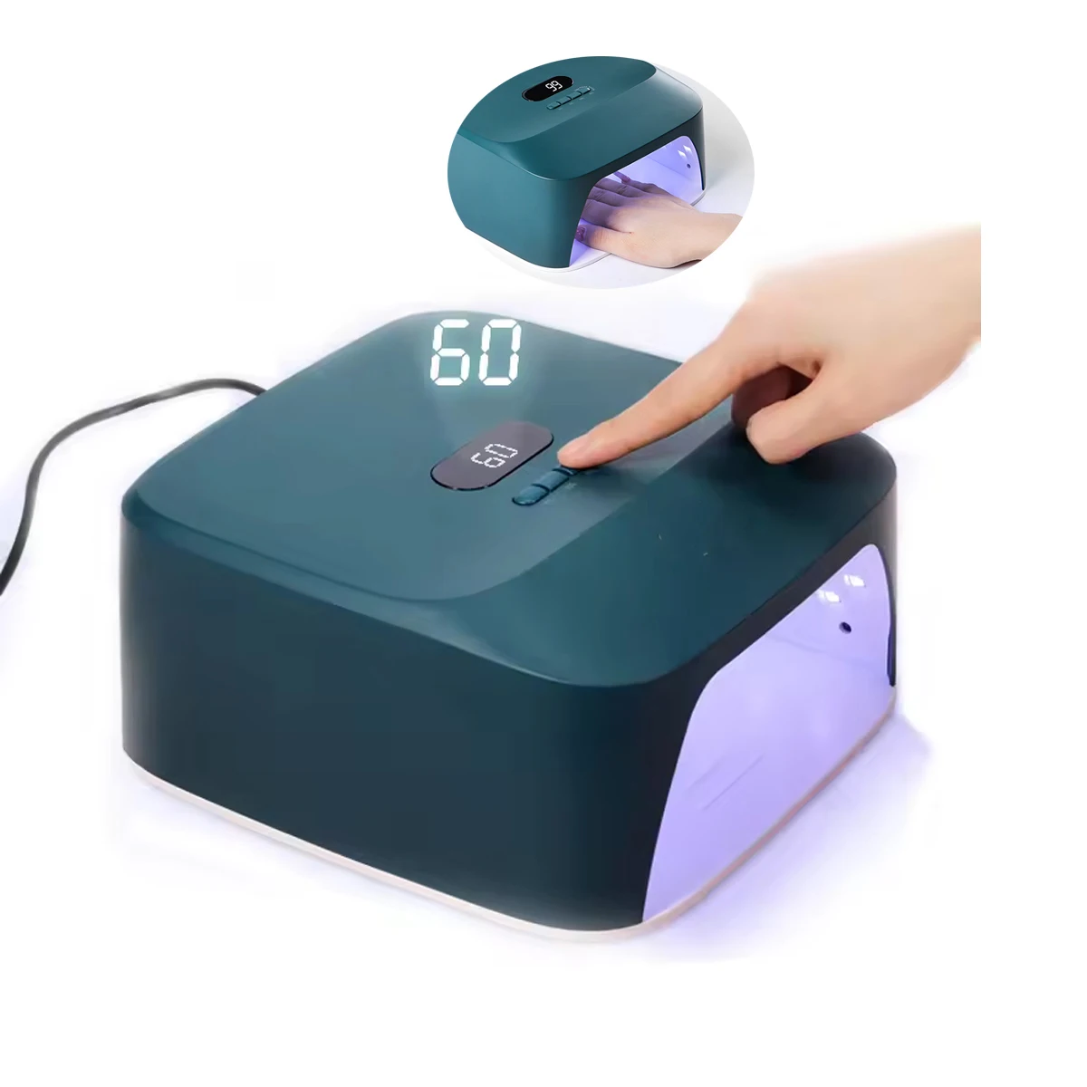 

48W 33 Lamp Beads Rechargeable UV LED Nail Art Lamp Nail Dryer with 3 Timers and Auto Sensor Fast Curing UV Lamp for Salon Home